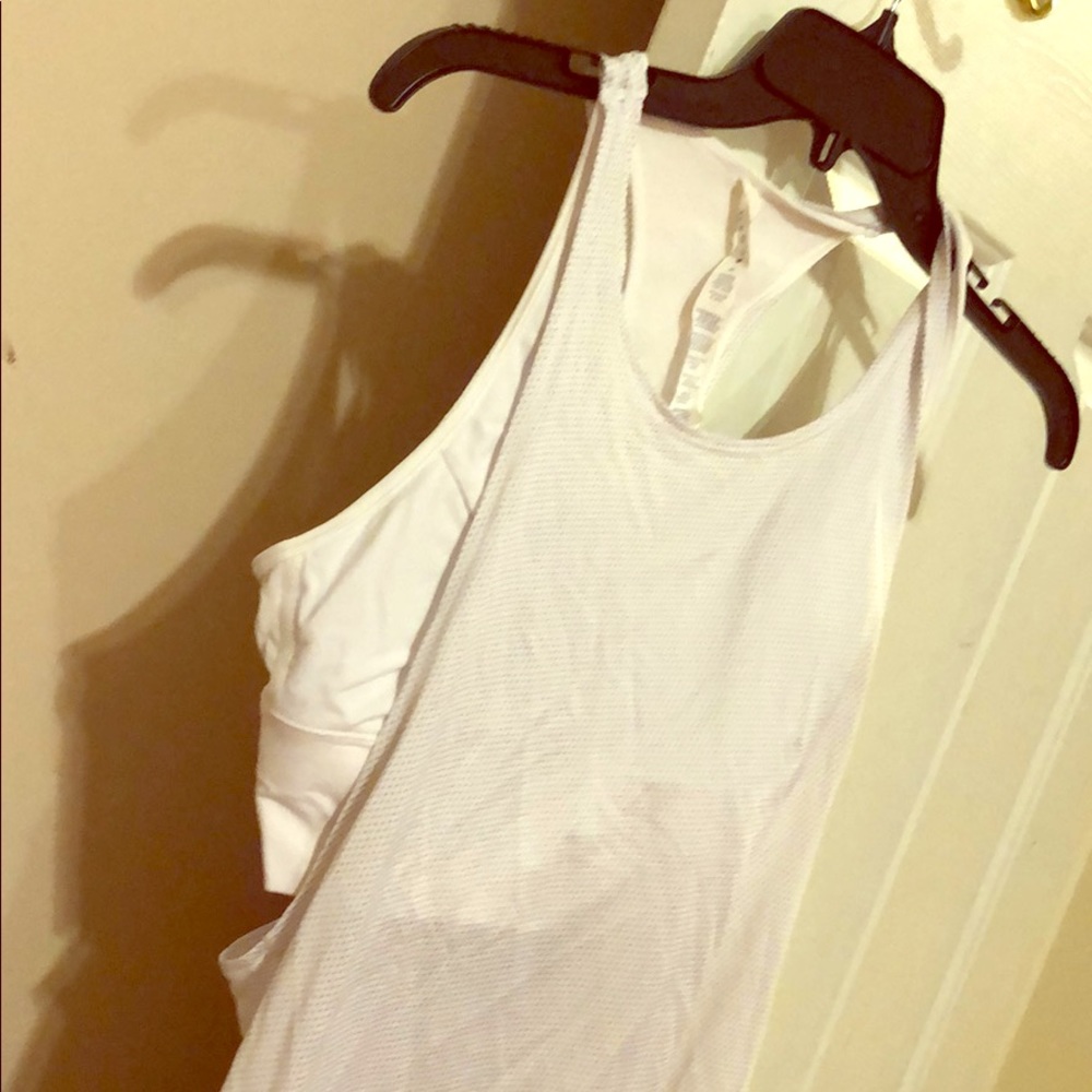 Lululemon bra tank white size 8 EUC